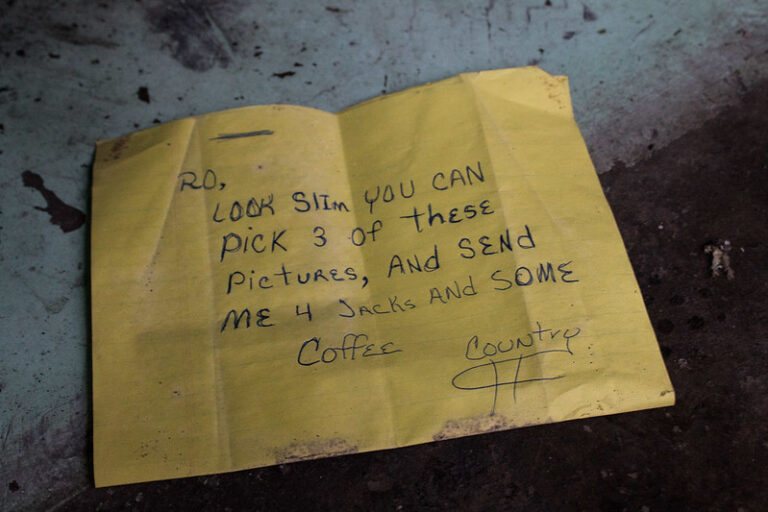 Prison Note in an Abandoned Prison