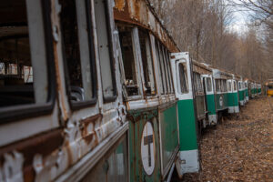 Abandoned Trolley Graveyard